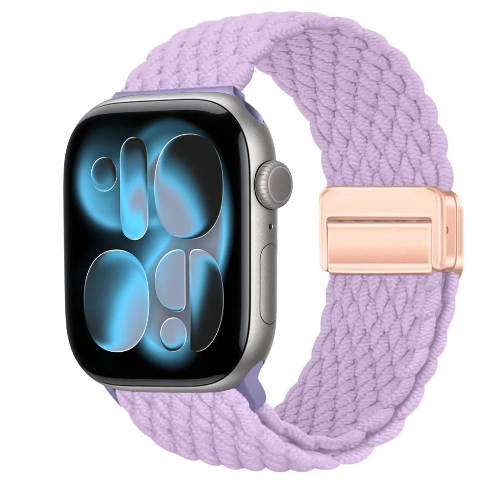 Nylon Loop Strap for Apple Watch 11 10 9 8 7 46mm 42mm 45mm 41mm Ultra 3 2 1 49mm Magnetic Braided  IWatch 6 5 4 SE3 Accessories