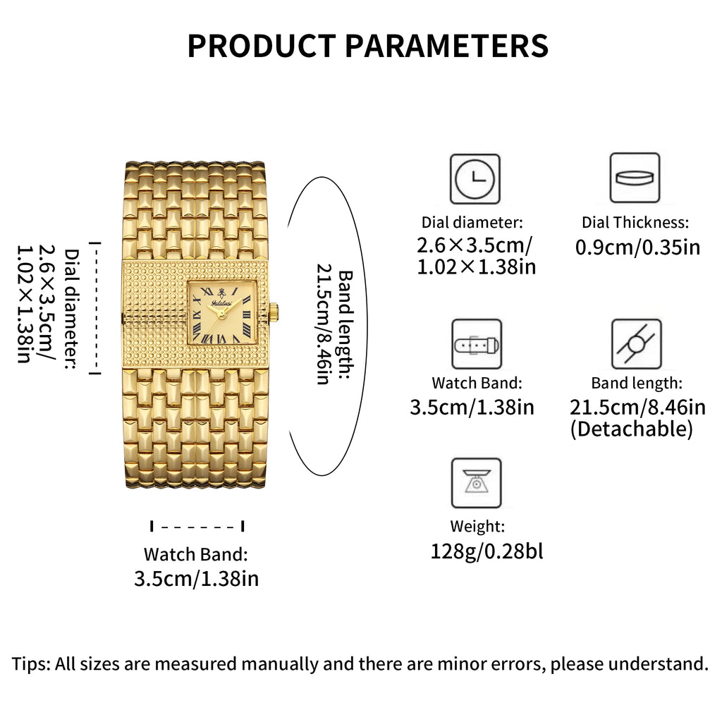YaLaLuSi Women’s Fashionable Water-Resistant Quartz Bracelet Watch: An Elegant Square Timepiece watch for ladies  reloj mujer