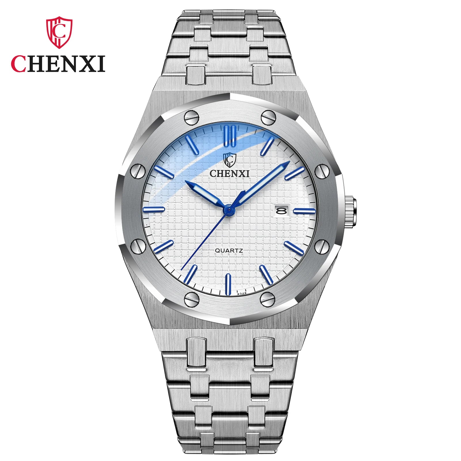 Mens Wacthes High Quality Waterproof Calendar Quartz Watch Men Original Stainless Steel Fashion Luminous Wristwatch Gifts Men