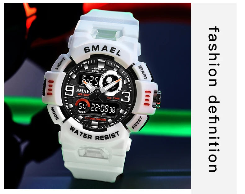 SMAEL Sport Watches Digital Watch LED 50m Waterproof Military Wristwatch Male Clocks 8063 Mens Watches  Stopwatches Alarm Clock