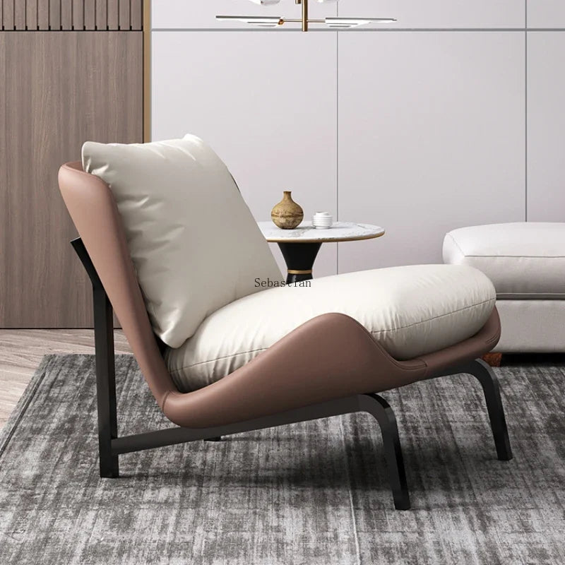 Simple Single Sofa Chair, Balcony Chair, Leisure Chair, Lounge Chairs, Can Sit or Lie, Bedroom, Living Room, Lazy Sofa Chairs