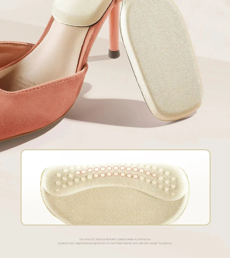 NewT-Shape Foam Heel Stickers Heel Protectors High Heel Insoles Flat Heel Insoles Shoe Adjusters Women's Half Insoles 2pcs/4pcs