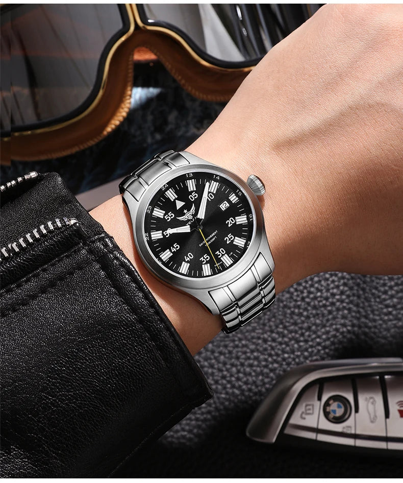 YELANG V1021S Men Quartz Watch 42mm Swiss Ronda  Movement 10-year battery life T100 Luminous 100m Waterproof Men's Diving Watch