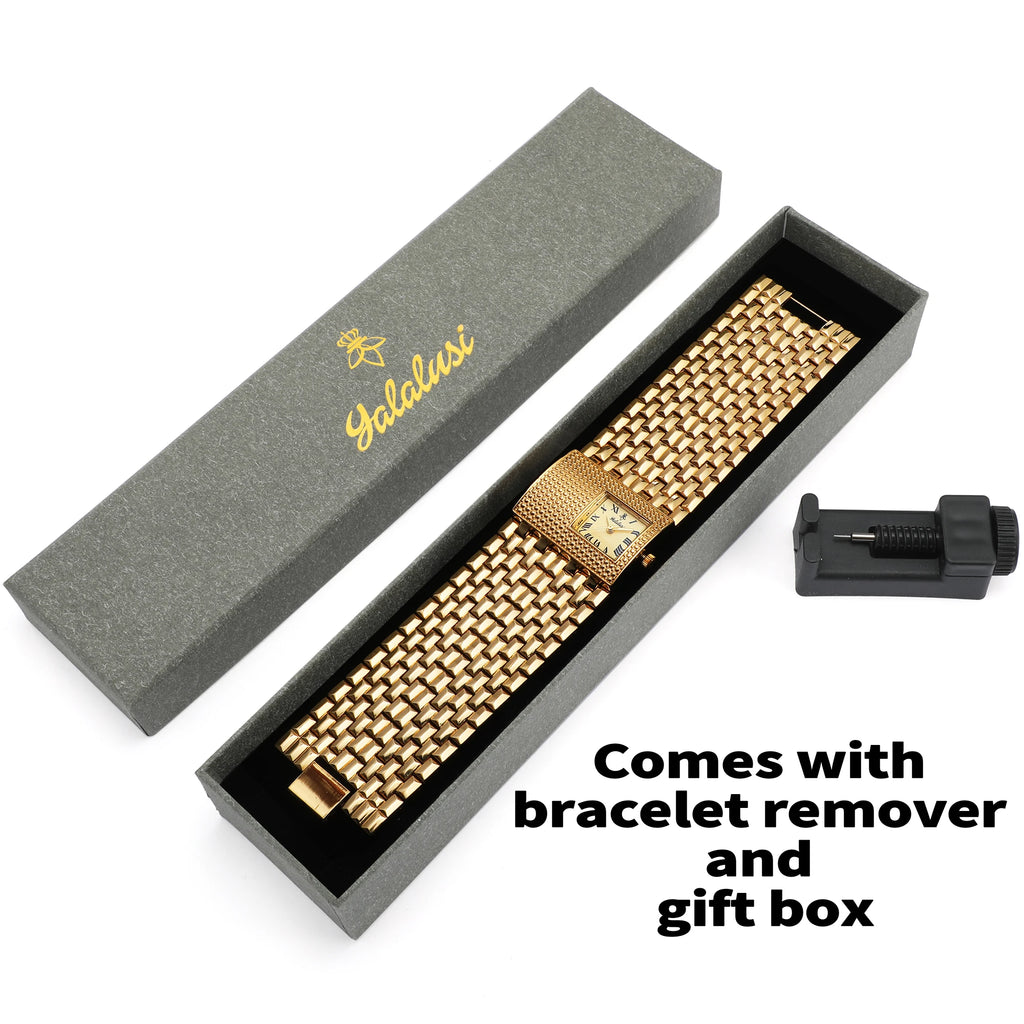 YaLaLuSi Women’s Fashionable Water-Resistant Quartz Bracelet Watch: An Elegant Square Timepiece watch for ladies  reloj mujer