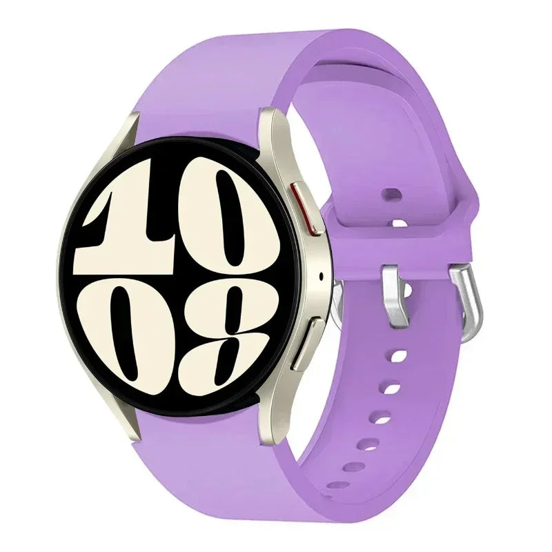 New Official Silicone Strap For Samsung Galaxy Watch 6 4 Classic 47mm 46mm 43/42mm Watchband Galaxy Watch 7 6 5 4 40mm 44mm Belt
