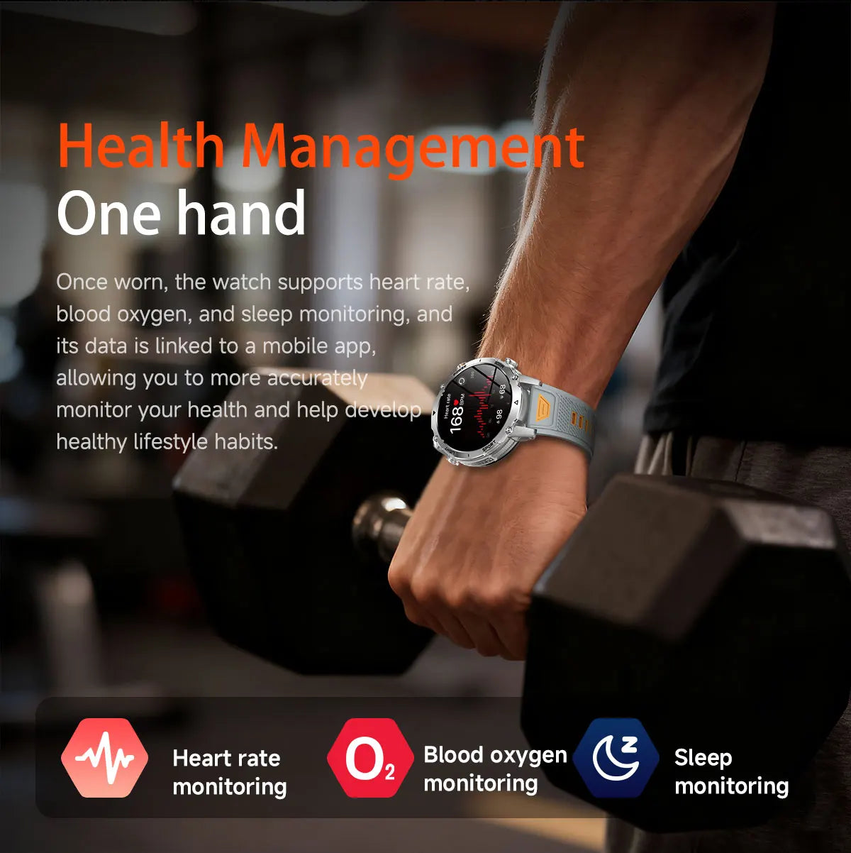 Brand+ Military 1400mAh Battery Smart Watch Men Outdoor Flashlight 10ATM Waterproof Heart Rate Bluetooth Call Sports Bracelets