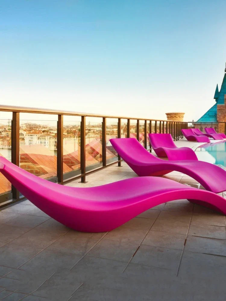 Leisure Beach Chair Hotel Swimming Pool Recliner Special-Shaped Rubber Clothing Water-Soaking Chair Courtyard Sun-Proof Chair