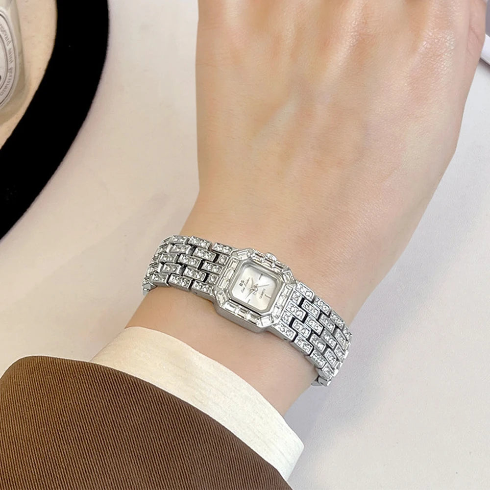 BS Bee Sister Ladies Watches Luxury Diamond Watch Square Bracelet Quartz Wristwatches Fashion Casual Watches Gift Women