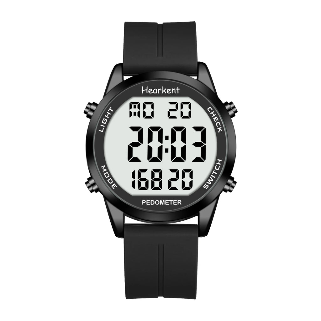Hearkent Pedometer Watch Men's Digital Watch No Bluetooth Sport Watches Step Calories Counter Walking Fitness Tracker Wristwatch
