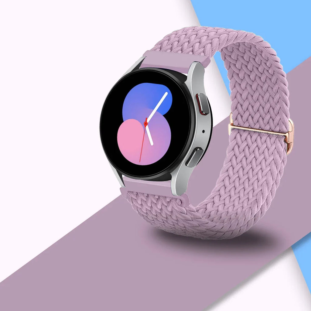 20mm 22mm Elastic Braided Nylon Strap for Huawei Watch GT6 5 4Pro 46mm Bracelet for Samsung Galaxy Watch 7 6 5 4 6/4Classic Band