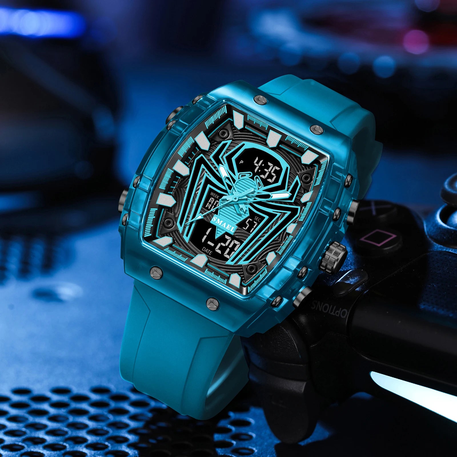 2025 Fashion Men Watches Rectangle Sport Watches Digital 8116 Dual Time Watches 50m Waterproof Electronic Men's Wrist Watches