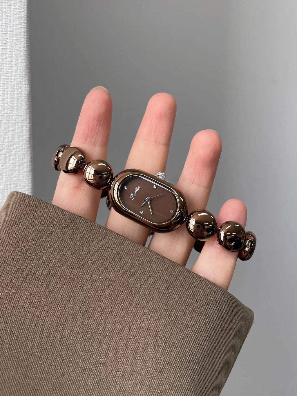 Womens Watch for Girls Wrist Quartz Reloj Sliver Grey Gold Orologio Ladies Luxury Oval Shaped Wristwatch Stainless Steel Clock