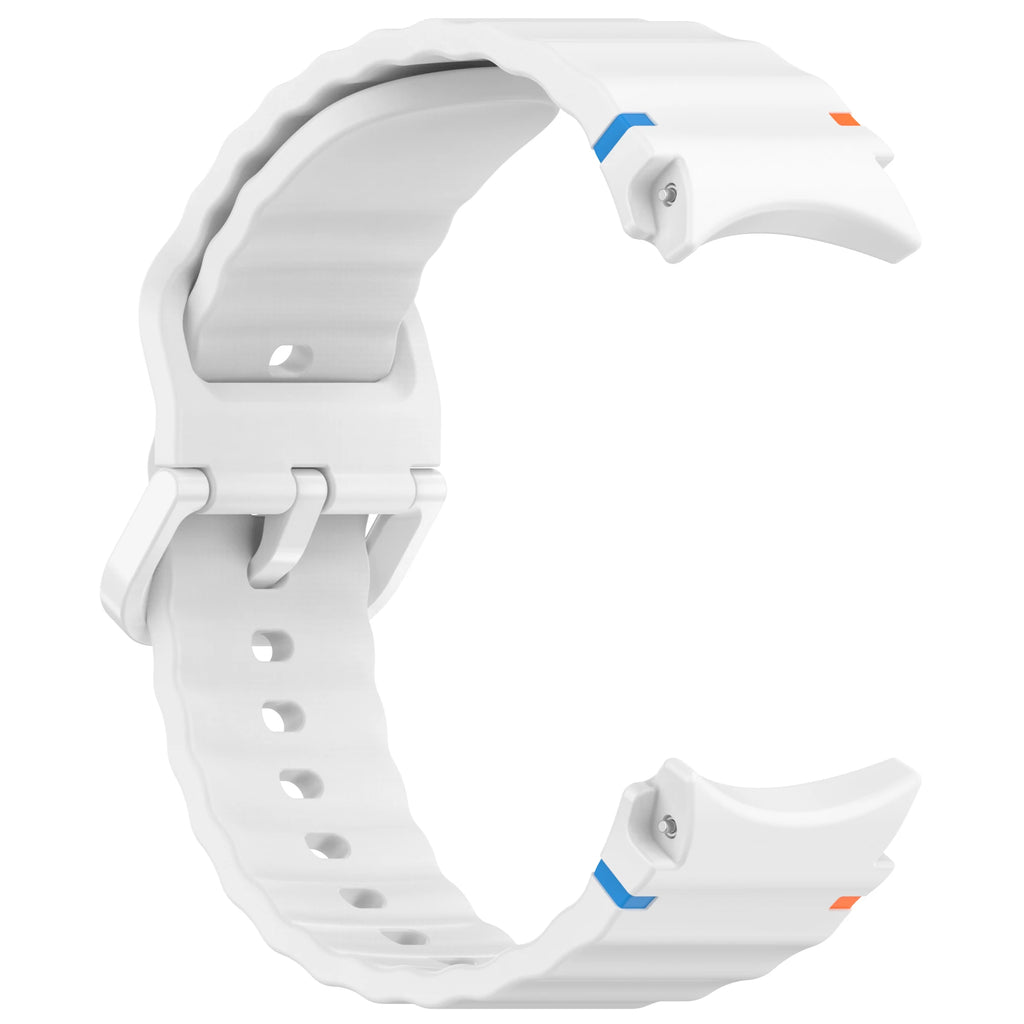Official Silicone Strap for Samsung Galaxy Watch 7/FE/6/5/4 44mm 40mm 5 Pro Wave Bracelet for Watch 6 4 Classic 46mm 42mm Band