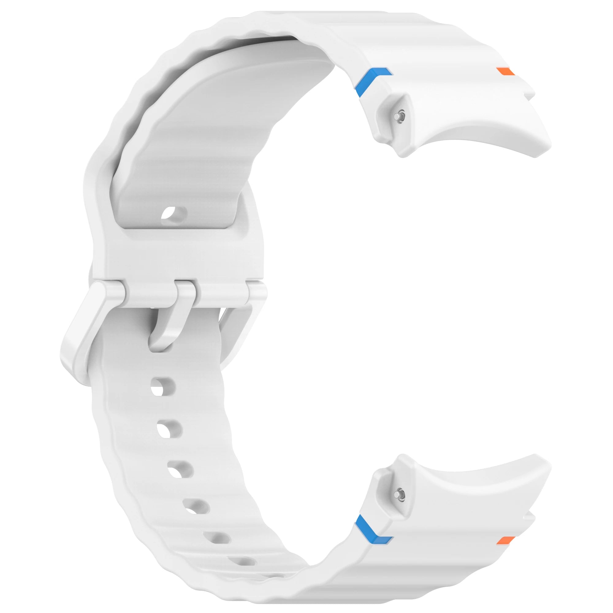 Official Silicone Strap for Samsung Galaxy Watch 7/FE/6/5/4 44mm 40mm 5 Pro Wave Bracelet for Watch 6 4 Classic 46mm 42mm Band
