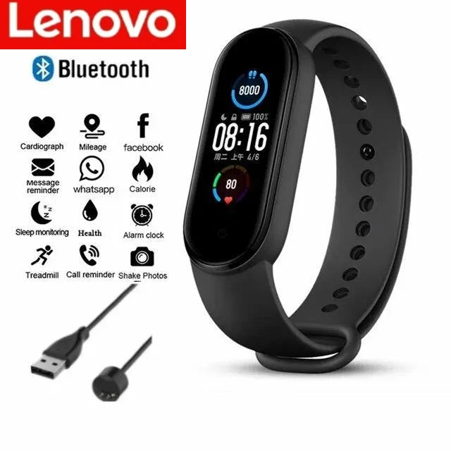 Lenovo Smart Watch Men Women Smart Band Fitness Tracker Heart Rate Sleep Monitor Step Counter Bluetooth Call Reminder Watch 2026