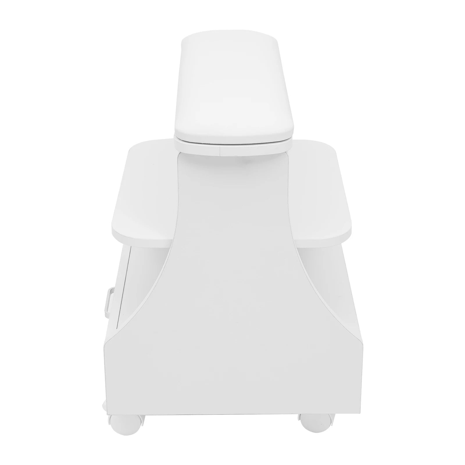 Portable Beauty Salon Foot Bath Trolley Pedicure Manicure Foot Rest with Massage Function Foot Spa Table White