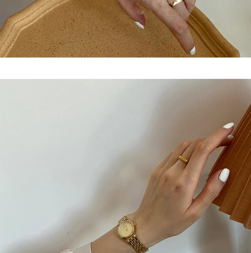 GEDI Ladies Watch New Vintage Exquisite Fashion Quartz Watches Woman Temperament Round Retro Watch Gifts Luxury