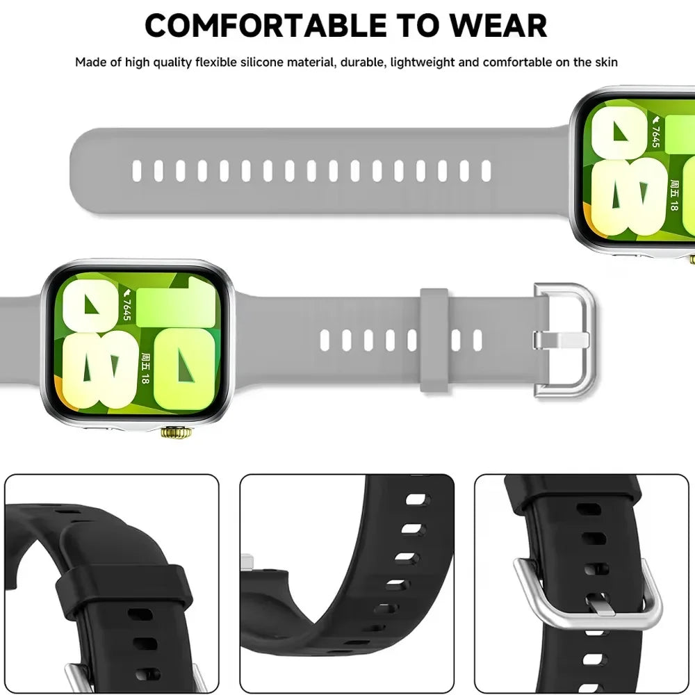 Official Silicone Strap for Huawei Watch 5-4 Pro Smart Wristband for Huawei Watch Fit 5/4/3 Luxury High-end Replacement Bracelet