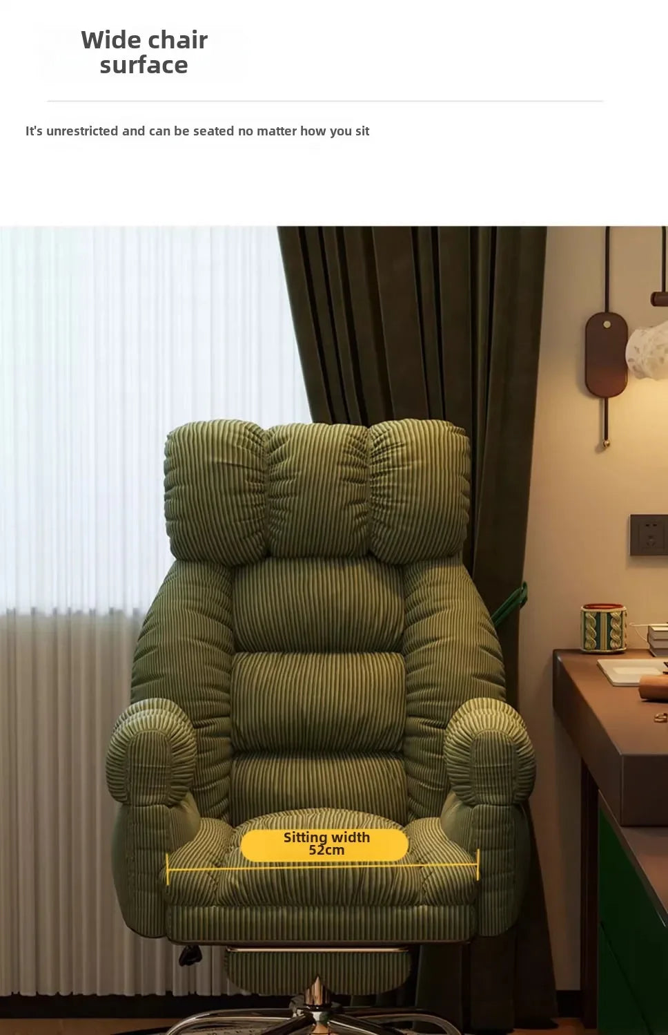 Luxury Lazy, Computer Chair, Home, Comfortable, Sedentary, Sofa Chair, Bedroom, Desk, Reclining, Leisure, Backrest Office Chair