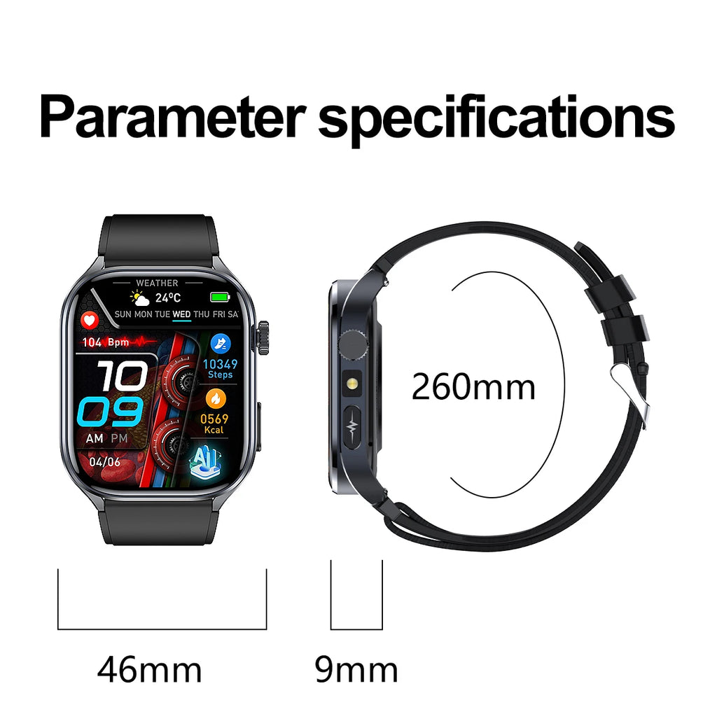 2026 New AI Health Care Accurate detection ECG SmartWatch Blood Pressure lipids Uric Acid Analysis Bluetooth Call Smart Watches