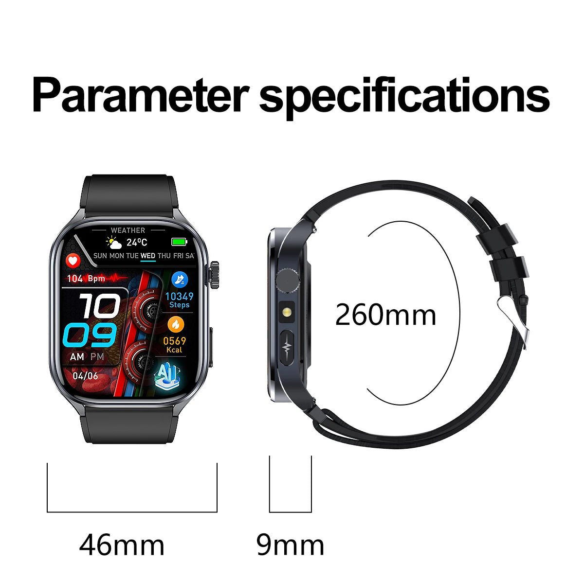2026 New AI Health Care Accurate detection ECG SmartWatch Blood Pressure lipids Uric Acid Analysis Bluetooth Call Smart Watches