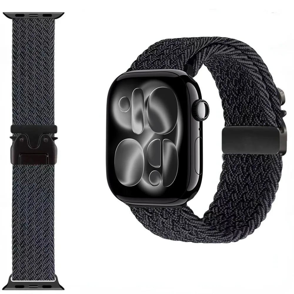 nylon Braided Strap For Apple Watch Band Ultra 3/2/1 49mm parachute Buckle 11 10 46mm 42mm 9 8 7 45/41mm iWatch 6 5 SE3 44/40mm