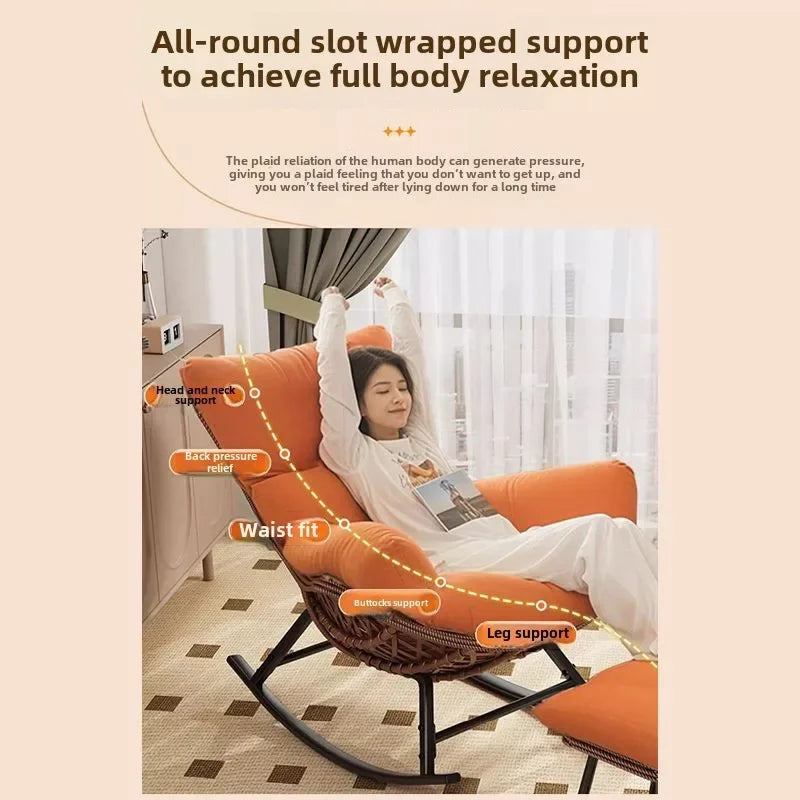 Swinging Lounge Chair,home Balcony,lounge Chair, Anti Vine Woven Lobster Chair, Single Living Room, Adult Outdoor,rocking Chairs