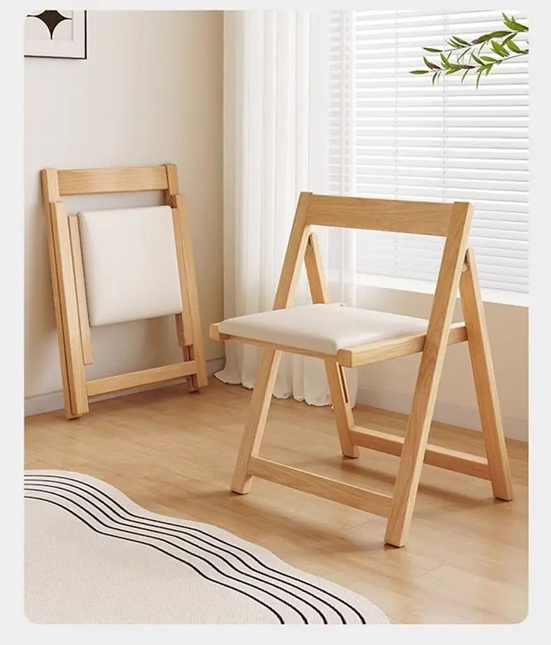 Nordic Solid wood chair negotiation restaurant dining back study simple home garden lounge chair furniture foldable stool