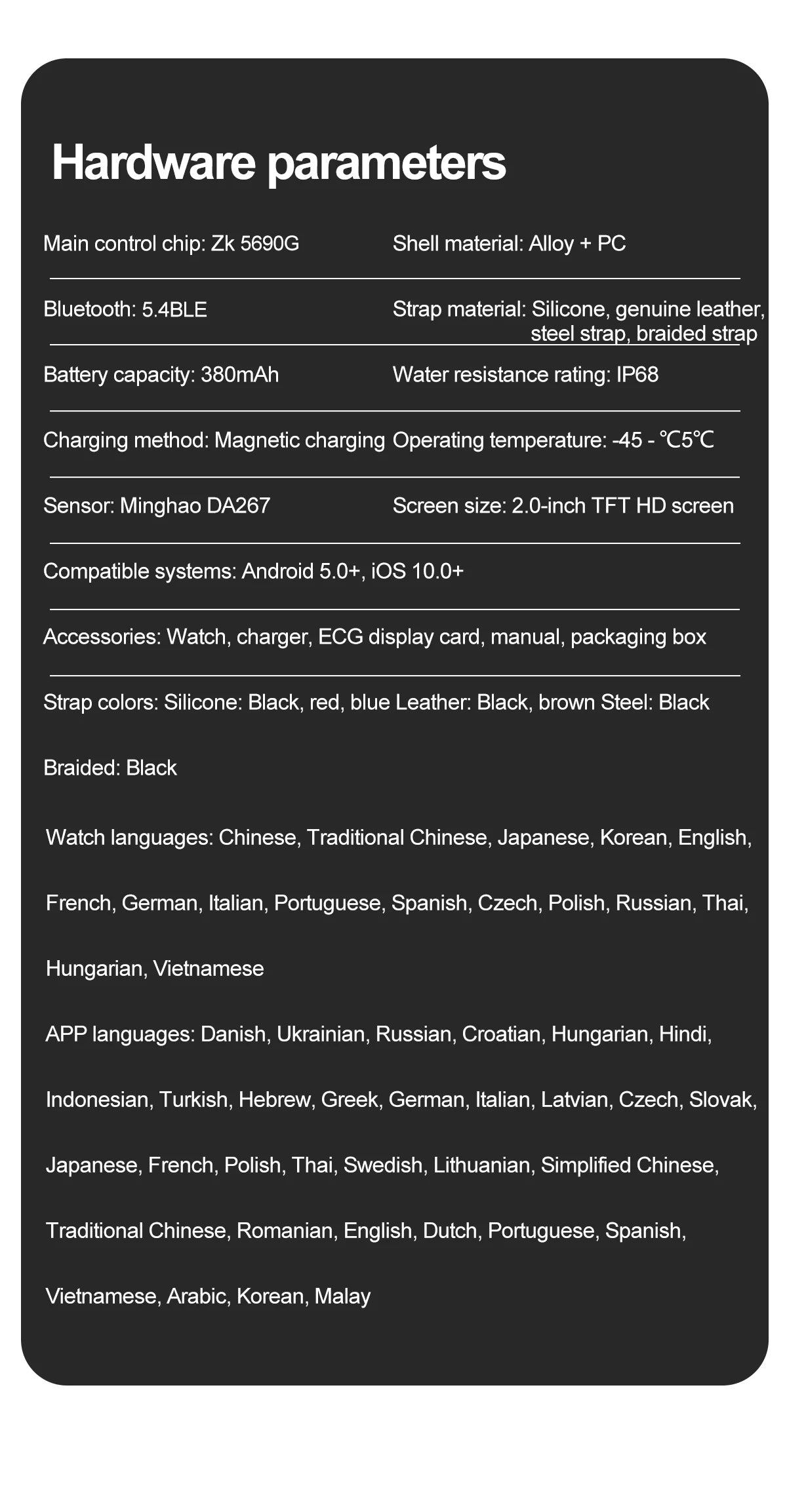 2026 New AI Health Care Accurate detection ECG SmartWatch Blood Pressure lipids Uric Acid Analysis Bluetooth Call Smart Watches