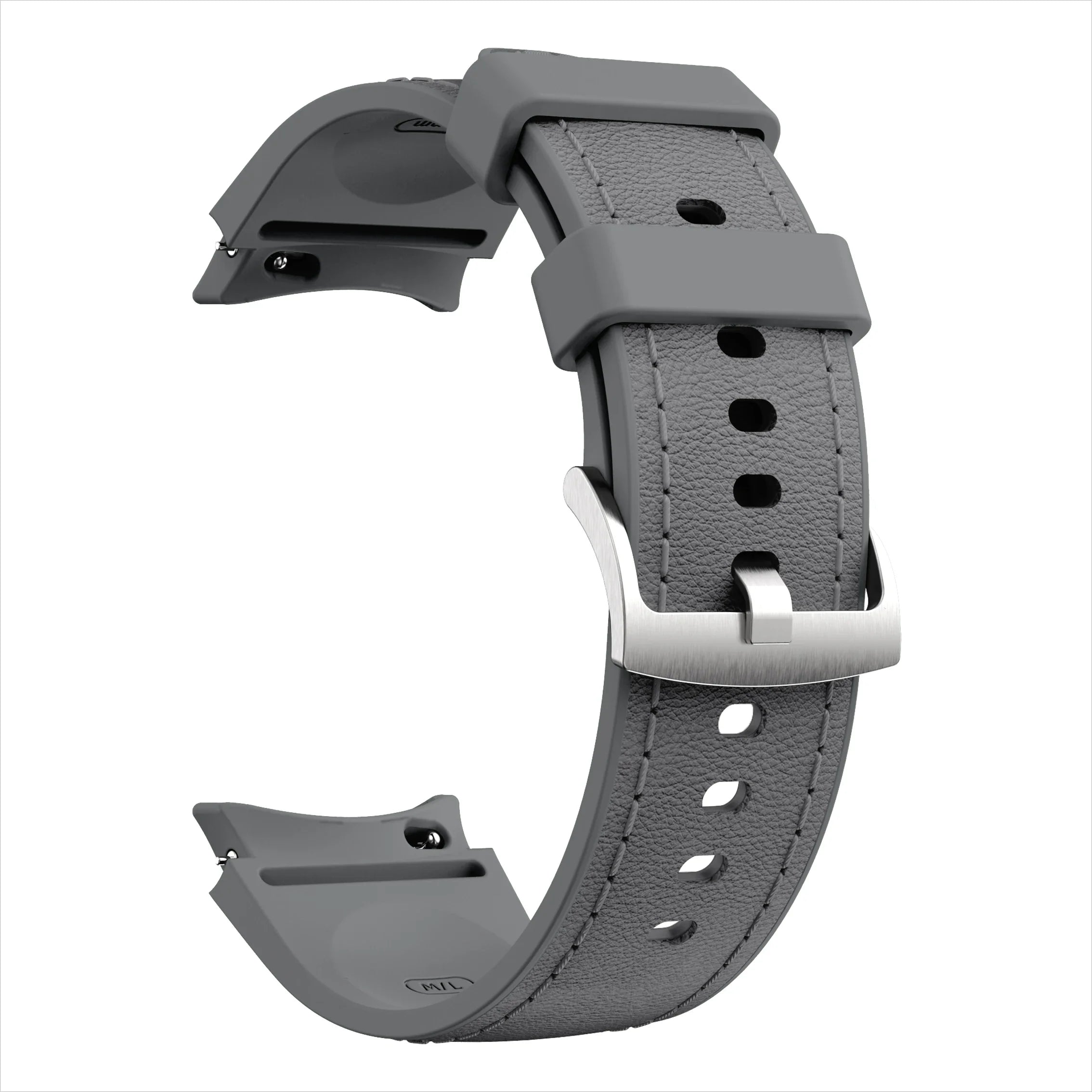 Silicone+Leather Strap for Samsung Galaxy Watch 7 6 5 4 44mm 40mm/5 Pro 45mm Wristband for Galaxy Watch 6 Classic 47mm 43mm Belt