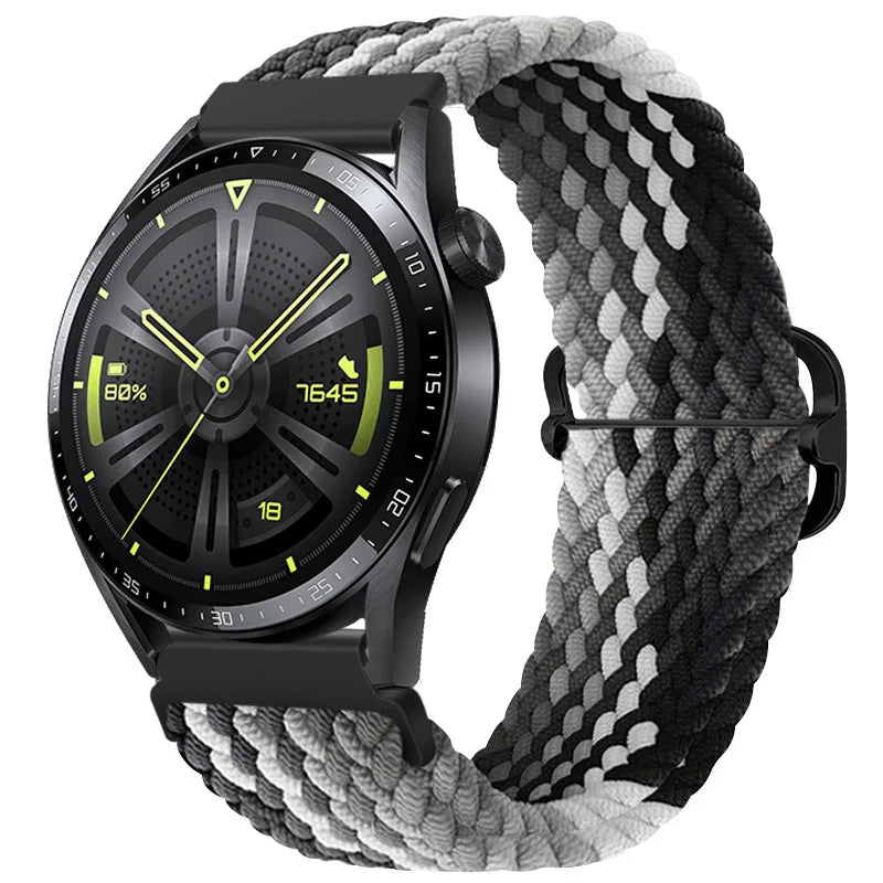 20mm 22mm Elastic Braided Nylon Strap for Huawei Watch GT6 5 4Pro 46mm Bracelet for Samsung Galaxy Watch 7 6 5 4 6/4Classic Band