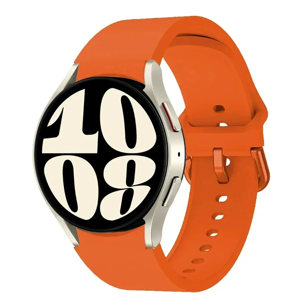 New Official Silicone Strap For Samsung Galaxy Watch 6 4 Classic 47mm 46mm 43/42mm Watchband Galaxy Watch 7 6 5 4 40mm 44mm Belt
