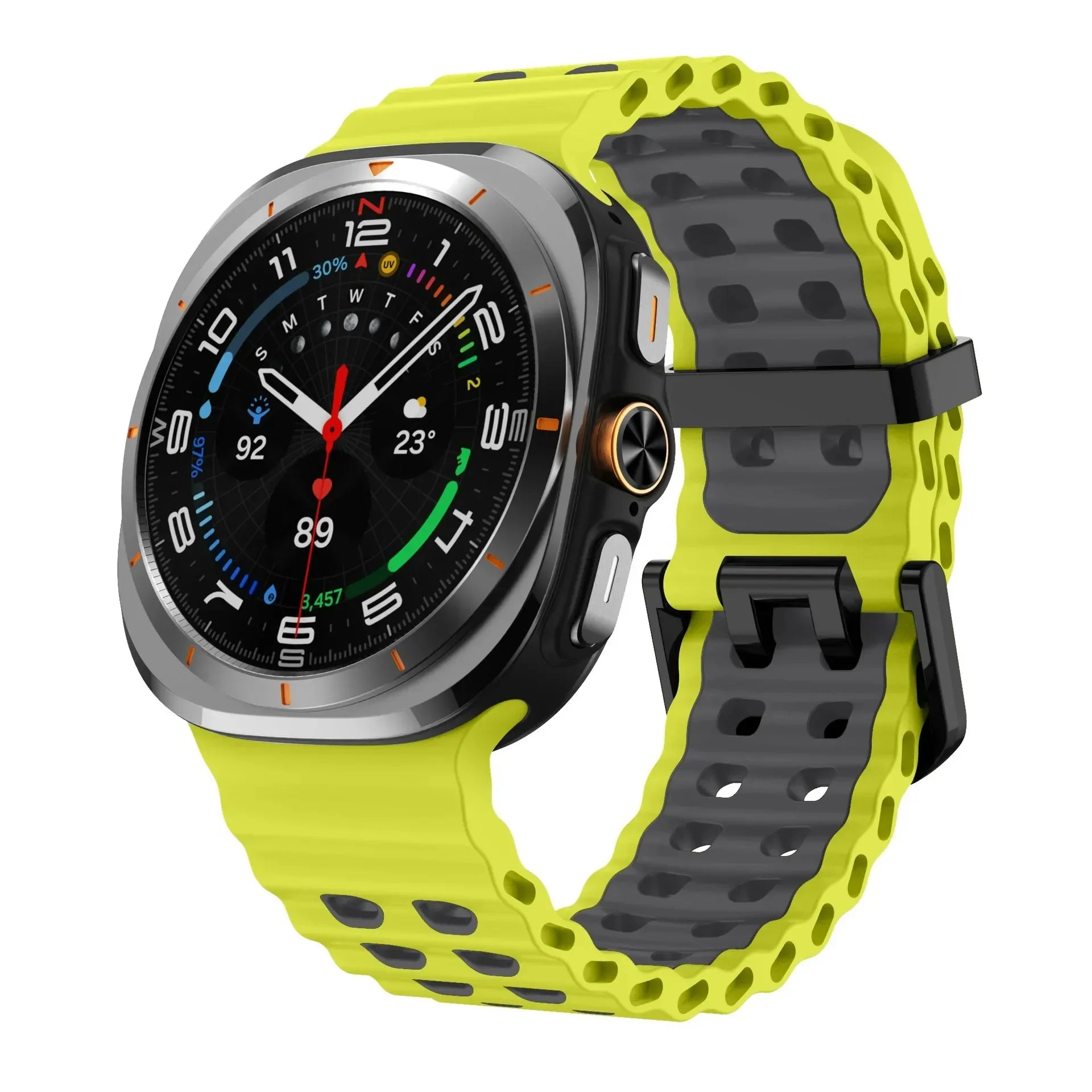 Two-color Silicone Strap for Samsung Galaxy Watch Ultra 47mm Ocean Original Official Wristband Galaxy Watch 8-7 Ultra 47mm Belt