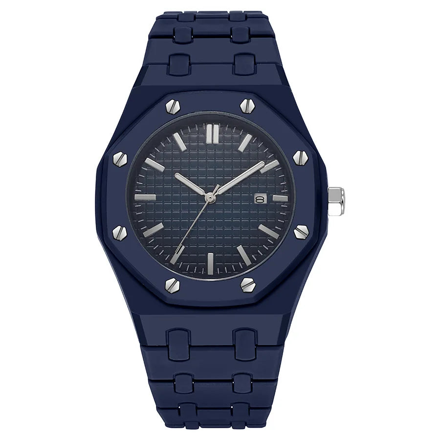 Top Fashion Men Luxury Calendar Watch Women Business Casual Quartz Watches Sports Plastic Watch Students Watches Reloj Hombre