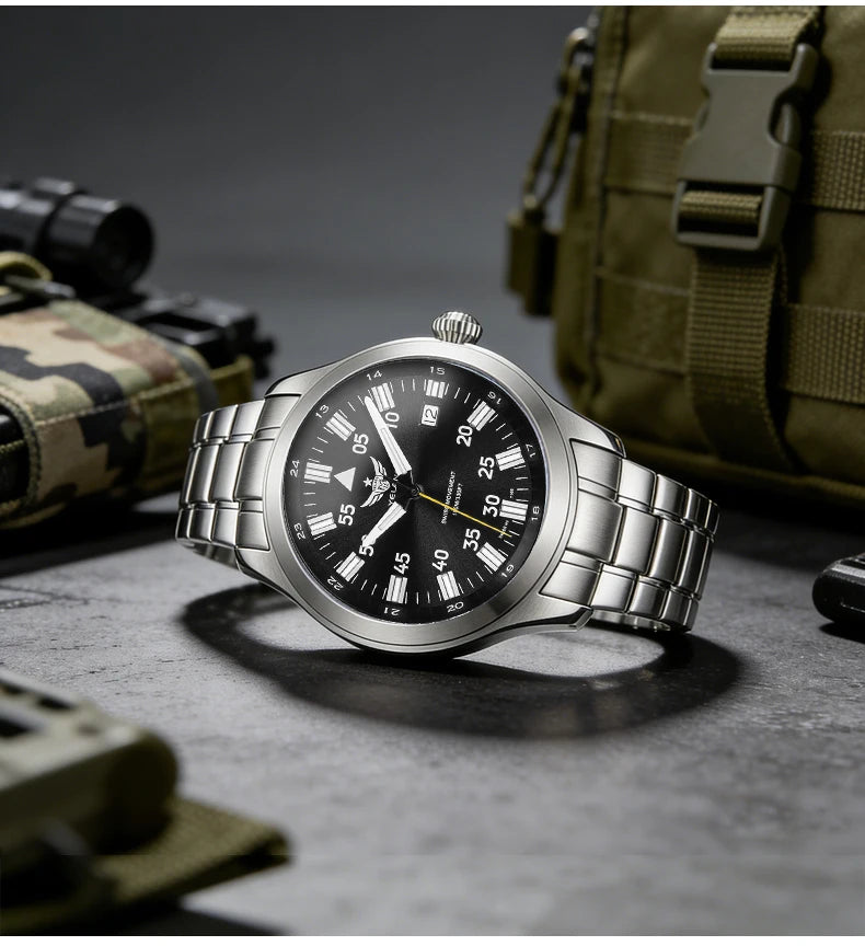 YELANG V1021S Men Quartz Watch 42mm Swiss Ronda  Movement 10-year battery life T100 Luminous 100m Waterproof Men's Diving Watch