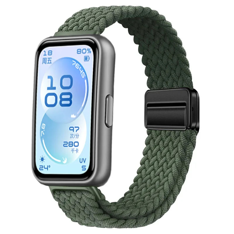 Official Nylon Loop Strap For Huawei Band 11/11 Pro Fashion Magnetic Buckle Braided Wristband For Huawei Band 8/9/10 Accessories