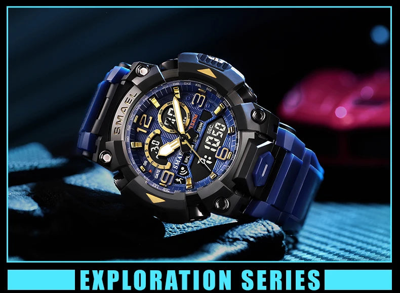 SMAEL 8099 Men's Military Digital Sport Watch - 50m Waterproof LED Backlight Alarm Stopwatch Chronograph Shockproof Gifts