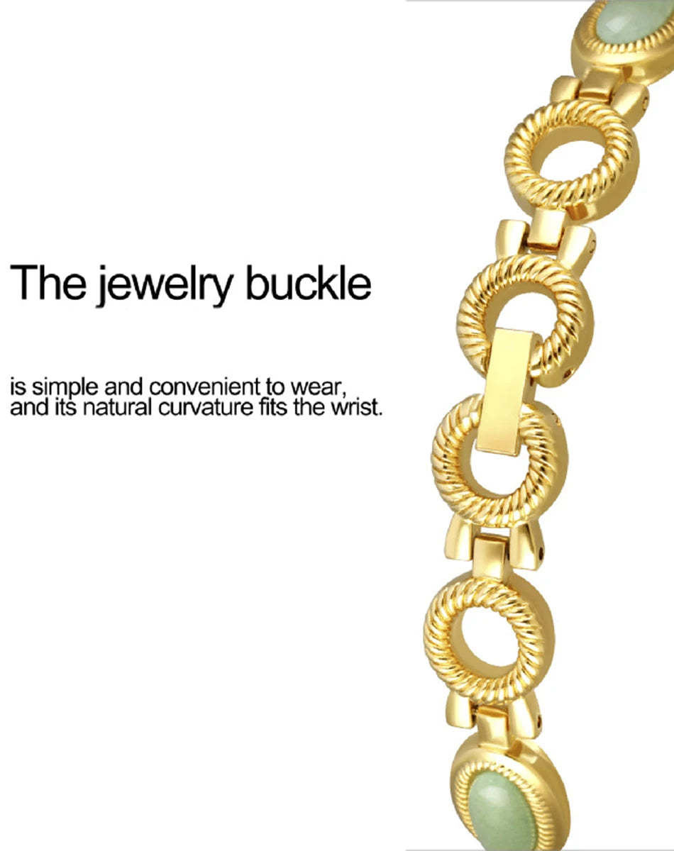 High-end Luxury Ladies Watches Elegant Green Jewelry Jade Quartz Bracelet Wristwatch gifts for women 2025 Fashion dress Watch