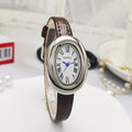 Luxury Brand Women Oval Goose Egg Quartz Watch Vintage Leather Strap Wristwatch Ladies Watches Christmas Gift Clock Relojes