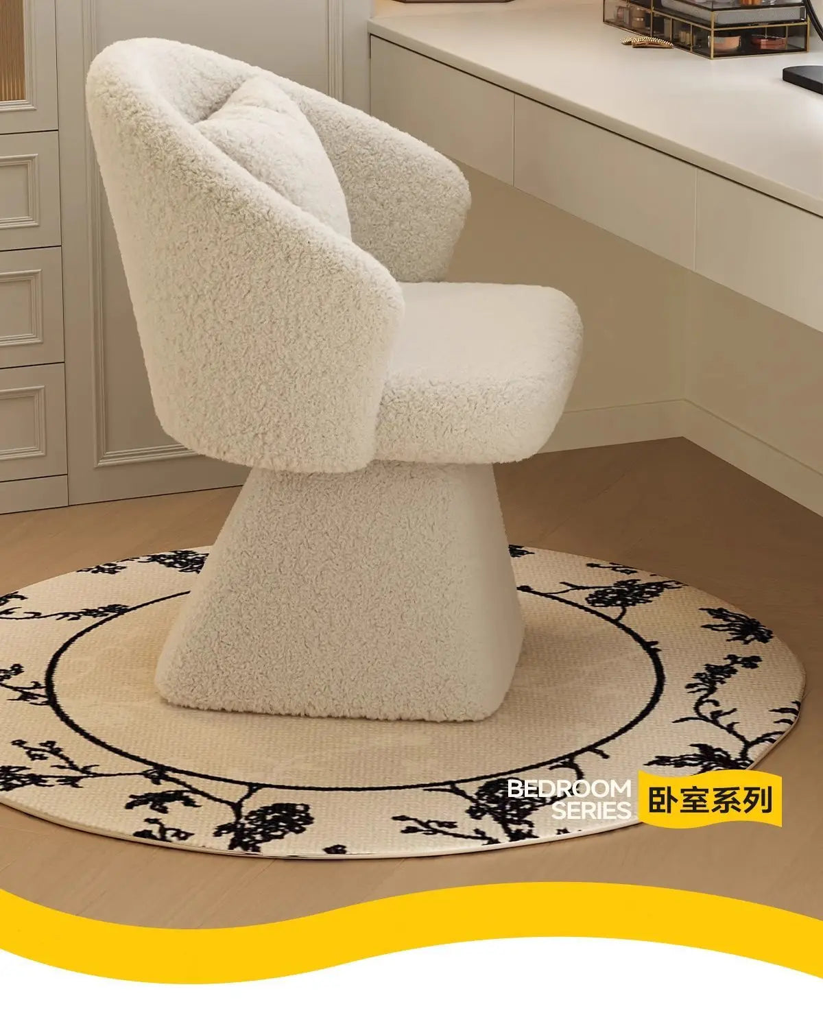 Dressing Table Chair, Rotatable Makeup Stool, Female Bedroom Princess, Light Luxury Nail Salon, Beauty Salon, Reception Chair