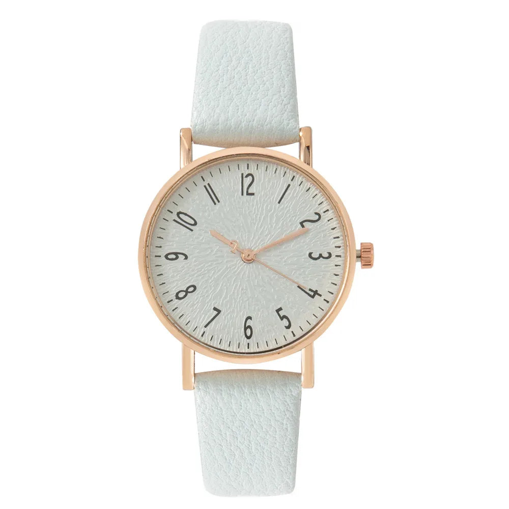 Fashion Ladies Digital Simple Brand Quartz Watch Hot 2023 New Casual Pink Leather Strap Women's Clock Dress Watches
