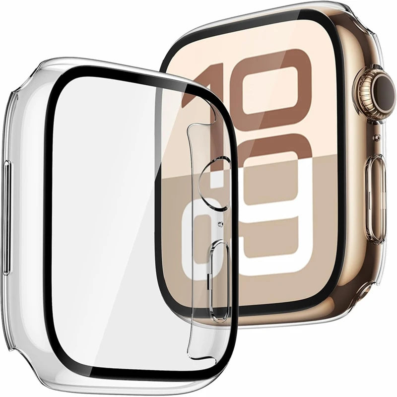 Glass+Cover For Apple Watch 46mm 44mm 40mm 49mm 41mm 45mm 42mm Accessorie Screen Protector iwatch series Ultra 11 10 9 SE 8 7 6