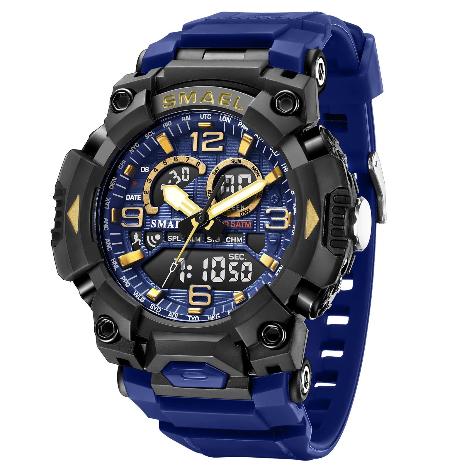 SMAEL 8099 Men's Military Digital Sport Watch - 50m Waterproof LED Backlight Alarm Stopwatch Chronograph Shockproof Gifts