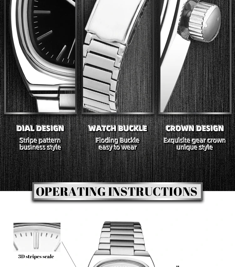 IBSO Luxury Men's Watch 3ATM Hot Selling Wholesale Price Japan Movement Calendar Function Adjustable Stainless Steel Strap