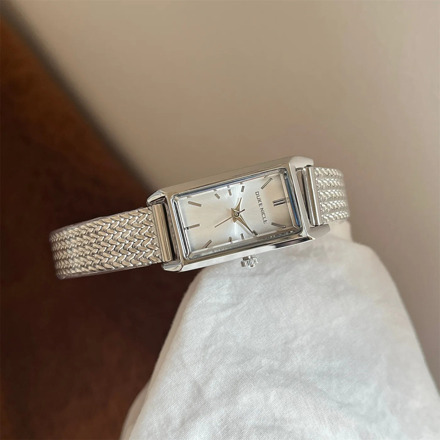 Women Watch for Girls Quartz Reloj Mujer Sliver Blue Gold Green Orologio Ladies Wristwatch Simple Vintage Rectangle Shaped Clock