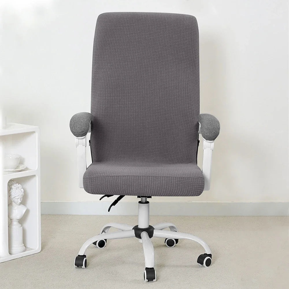 ARMFAVER Waterproof Office Chair Cover with Zipper Stretchable Fit for Swivel Chairs Elastic Slipcover Protector Solid Colors