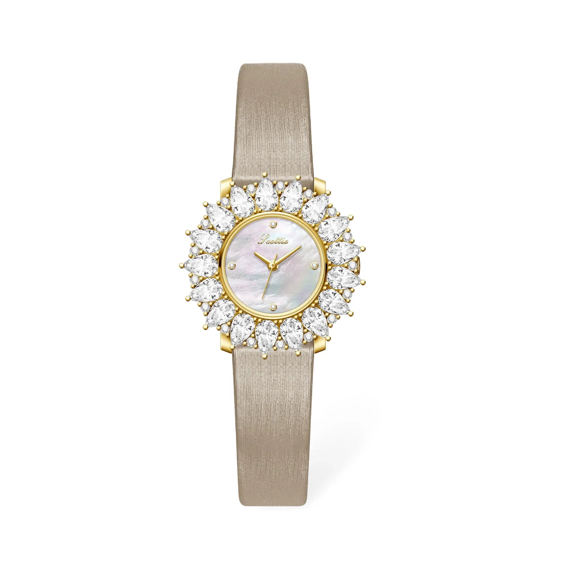 Women Watches for Girls Wrist Quartz Watch Sliver Gold Flower Diamond Orologio Ladies Vintage Wristwatch Stainless Steel Clock
