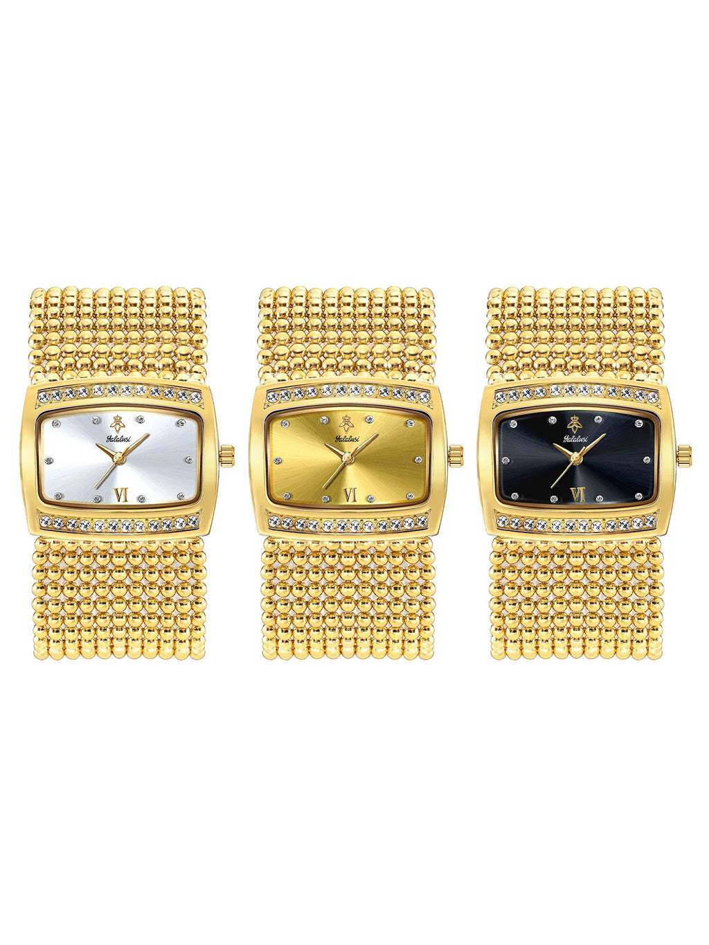 YaLaLuWomen's Watch Brand: Light Luxury Elegant Diamond-Set Square Watch with Water-Resistant Quartz Movement reloj mujer LX1073