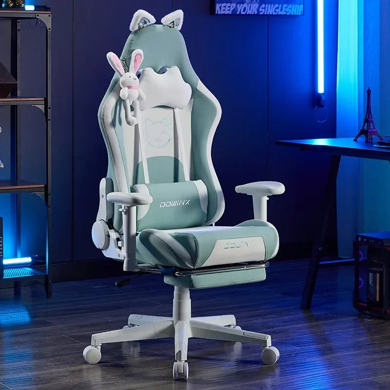 AOLIVIYA Comfortable Ergonomic Home Gaming Desk Chair For Women Student Bedroom Study Computer Backrest With A318756