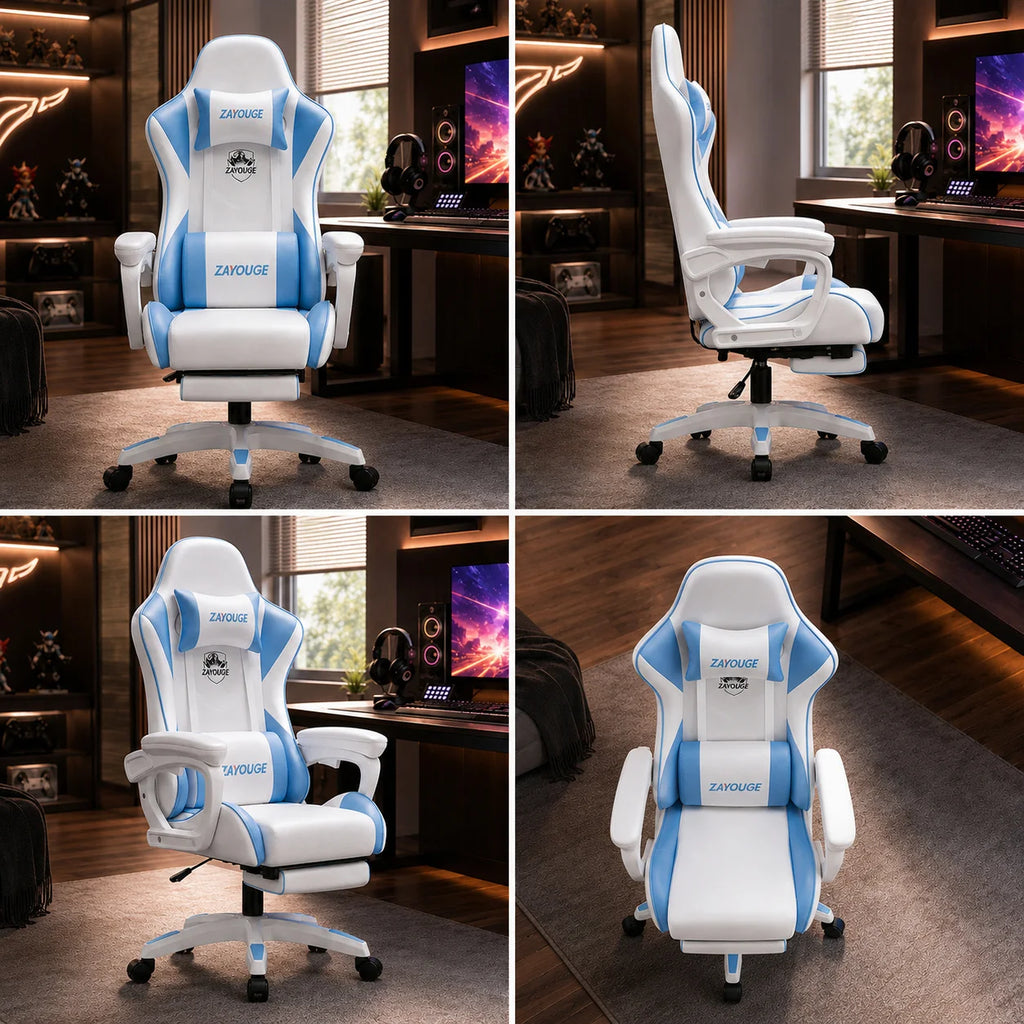 AOLIVIYA Gaming Reclining Office Chair Home Computer Rotating Lifting Backrest Internet Cafe E Sports Game Seat With Footrest
